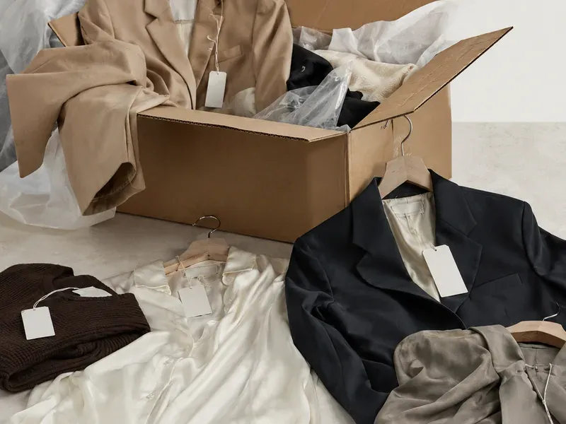 Wholesale stock returned from a retailer, packed by their stockroom.